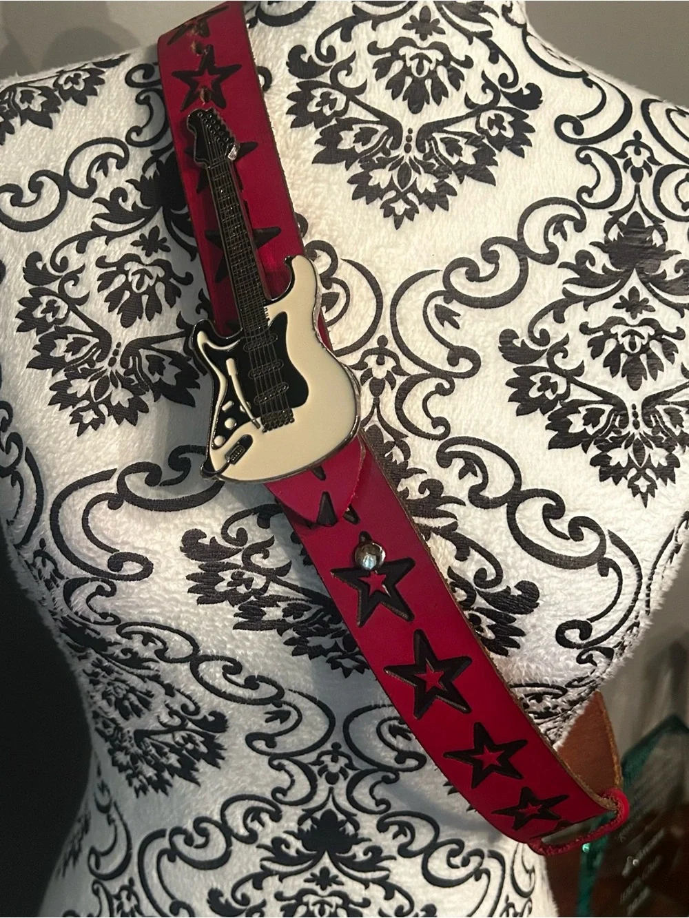 Electric Guitar Belt Buckle & Belt